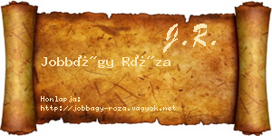Jobbágy Róza névjegykártya