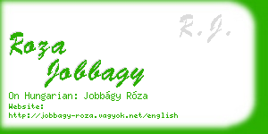 roza jobbagy business card