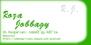 roza jobbagy business card